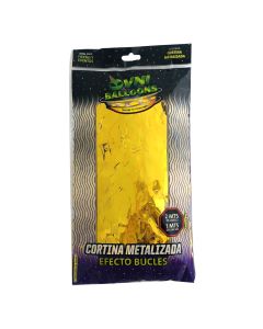 CORTINA METALICA BUCLE DORADA