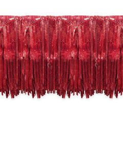 CORTINA METALIZADA ROJO LASER