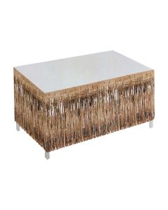 CORTINA PARA MESA FLECOS ROSA GOLD