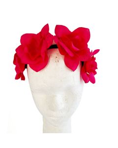 DIADEMA DE FLOR FUCSIA