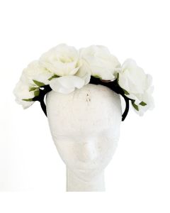 VINCHA FLORES BLANCAS