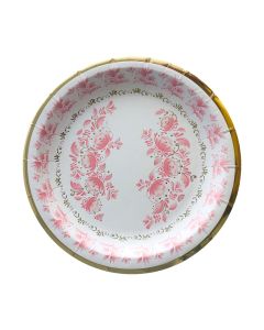 PLATO FLOR ROSA X 10 UNI.