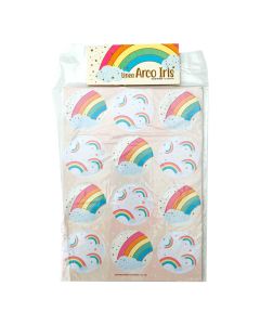 STICKER ARCO IRIS X 10 UNI.