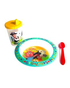 SET BOWL CON VASO Y CUCHARA LA GRANJA DE ZENON