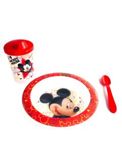 SET BOWL CON VASO Y CUCHARA MICKEY