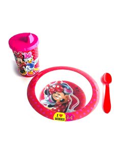 SET BOWL CON VASO Y CUCHARA MINNIE