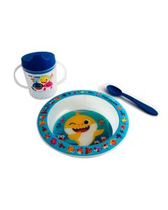 SET BOWL + VASO + CUCHARA BABY SHARK