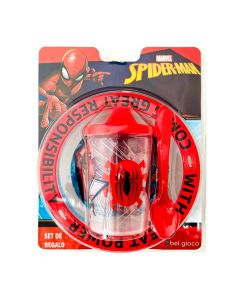 SET BOWL CEREALERO + VASO Y CUCHARA SPIDERMAN