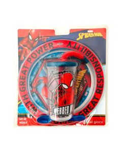 SET PLATO PLAYO + VASO SPORT SPIDERMAN