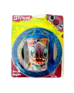 SET BOWL + VASO TOMA SOLITO Y CUCHARA STITCH