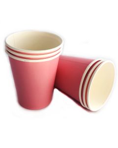 VASO POLIPAPEL ROSA x 6 U.