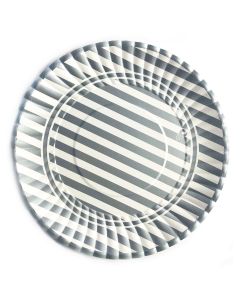 PLATO RAYADO PLATA X 8 UNI