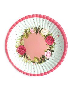 PLATO FLORAL CHICO X 8 U.