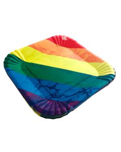 PLATO CUADRADO MULTICOLOR X 8 UNI