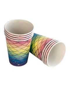 VASO POLIPAPEL ESCAMA MULTICOLOR X 8 UNI