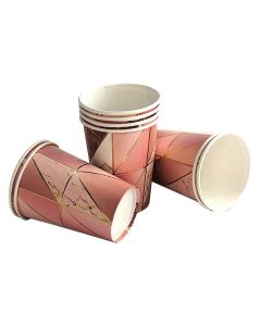 VASO MARMOLADO ROSA X 8 UNI.