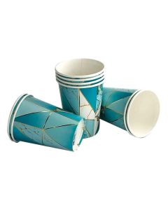 VASO MARMOLADO CELESTE X 8 UNI.