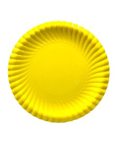 PLATO REDONDO GRANDE AMARILLO X 8 UNI