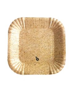 PLATO CUADRADO CHICO KRAFT X 8 UNI