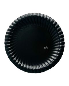 PLATO REDONDO CHICO NEGRO X 8 UNI