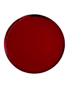 PLATO GOLDEN FLAT ROJO X 10 UNI.