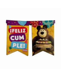 BANDERIN MASHA Y EL OSO