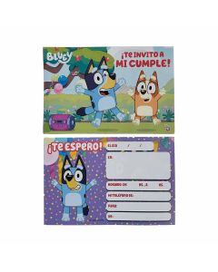 INVITACION GRANDE BLUEY X 10 UNI.