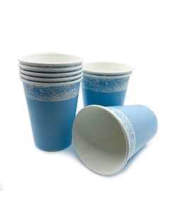 VASO 8 OZ CELESTE PASTEL x 8 U.