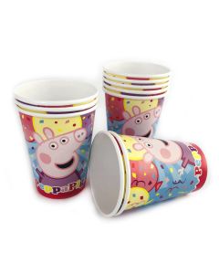 VASO POLIPAPEL PEPPA PIG x 10 U.