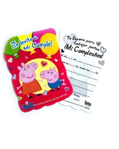 INVITACION PEPPA PIG x 10 U.