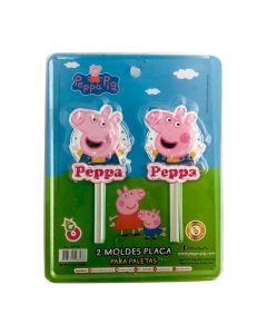 MOLDE PALETA PEPPA PIG  x 2 U.