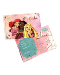 INVITACION PRINCESAS x 10 U.
