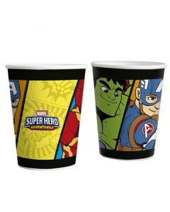 VASO POLIPAPEL SUPER HEROES X 10 UNI.