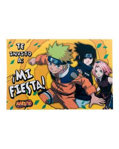 INVITACION NARUTO X 10 UNI