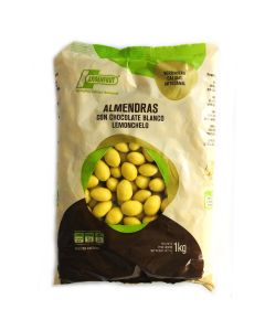 ALMENDRA CON CHOCOLATE BLANCO LEMONCHELO x 1 KG.