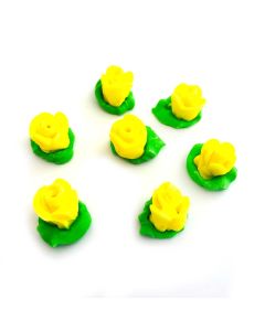 GLACE ROSA MINI CON HOJA AMARILLA x 50 U.