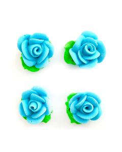 GLACE ROSA CELESTE GRANDE CON HOJA x 10 U.