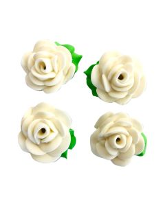 GLACE ROSA BLANCA ESPECIAL CON HOJA x 4 U.
