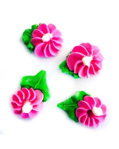 GLACE PRIMAVERA FUCSIA CON HOJA x 15 U.
