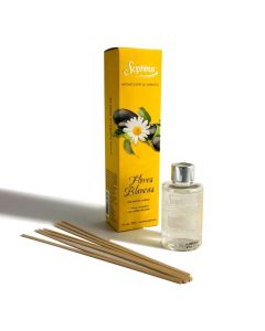 DIFUSOR BAMBU FLORES BLANCAS SAPHIRUS 