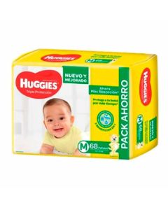 PAÑALES HUGGIES CLASSIC M X 68 U.
