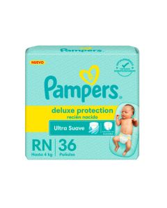 PAÑALES PAMPERS DELUX PROTECTION RN X 36 UNI.