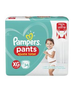 PAÑALES PAMPERS PANTS CONFORT SEC XG X 34 U.