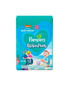 PAÑALES PAMPERS SPLASHERS PEQUEÑO/MEDIANO X 12 U.