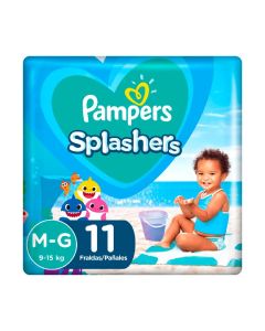PAÑALES PAMPERS SPLASHERS MEDIANO/GRANDE X 11 U.