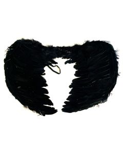 ALA ANGEL PLUMA NEGRA 60 CM. X 45 CM.
