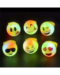 ANILLO  GOMA EMOTICON CON LUZ