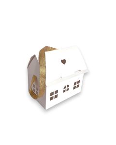 CAJA CASITA FELIZ CINTA ORO