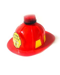 CASCO BOMBERO SIRENA Y LUZ
