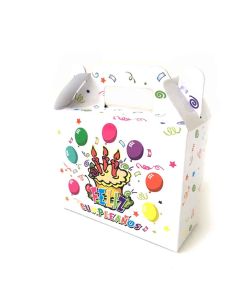 CAJA PARA CUMPLEAÑOS GLOBOS X 6 U.